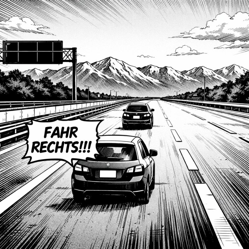 „Fahr rechts!!!“